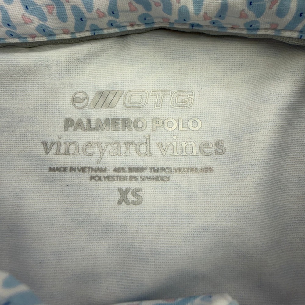 Vineyard Vines Polo Shirt Men XS Palmero Flag Print Golf Brrr Short Sleeve Whale - Picture 3 of 12